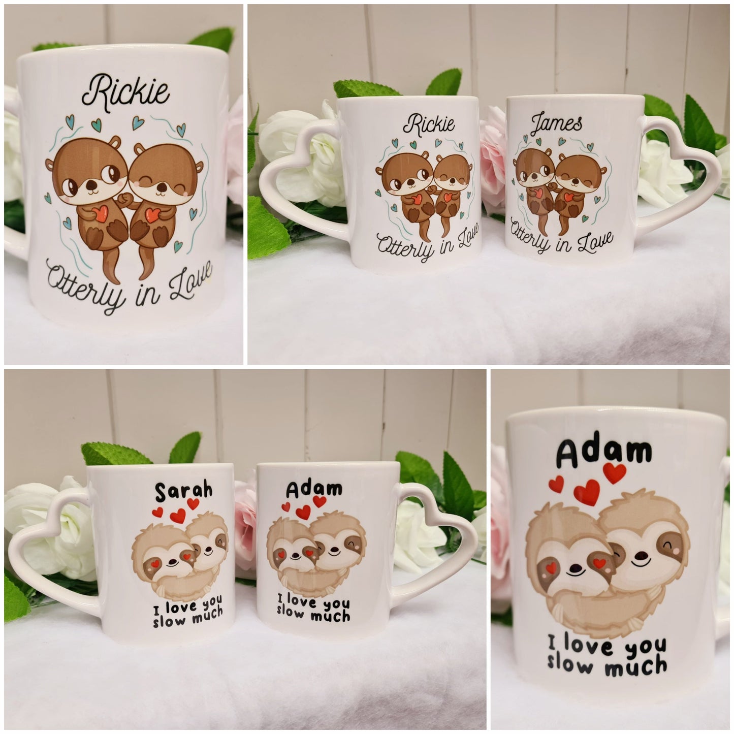 Cute Otters Valentine's Day Mugs