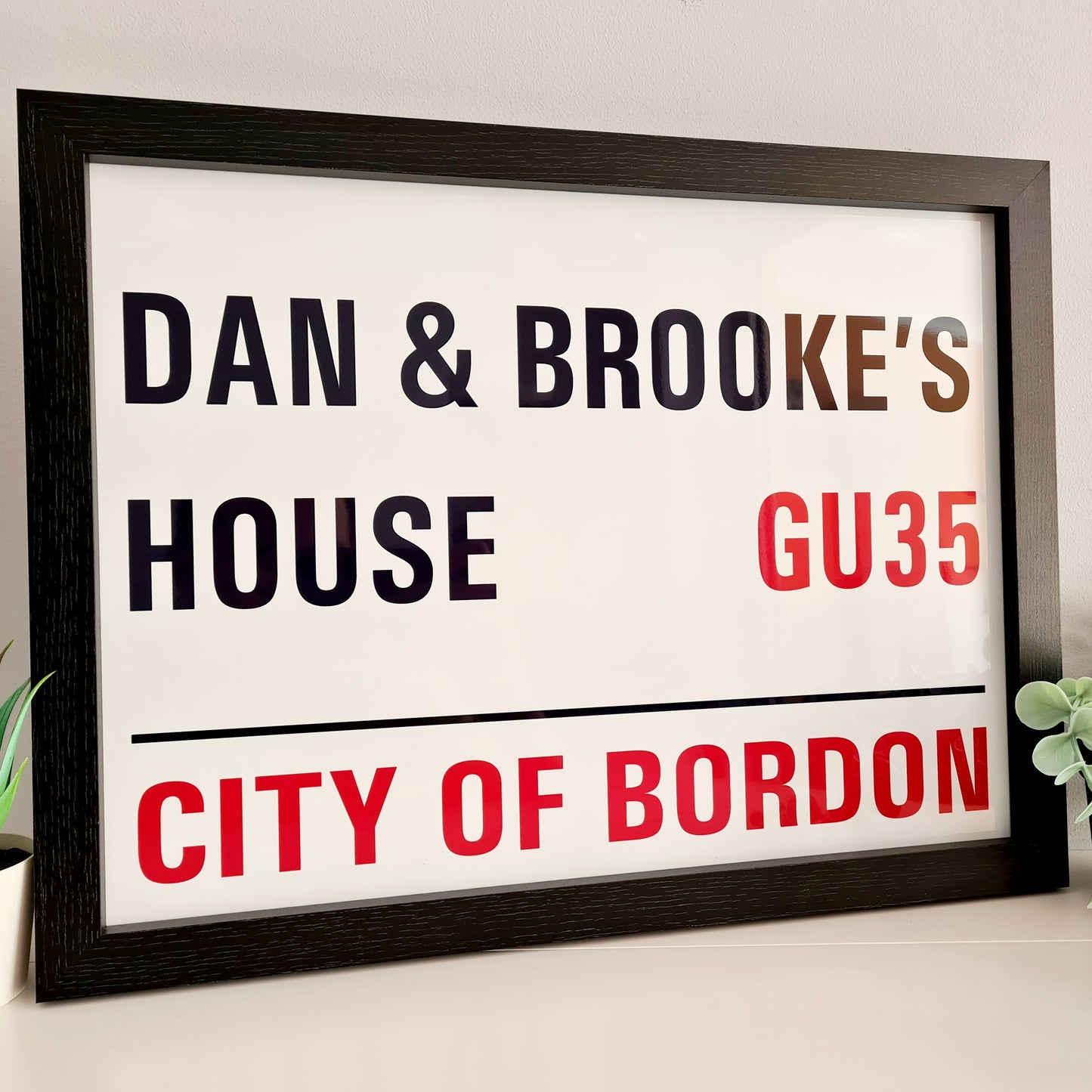 London Style Framed Acrylic Street Sign