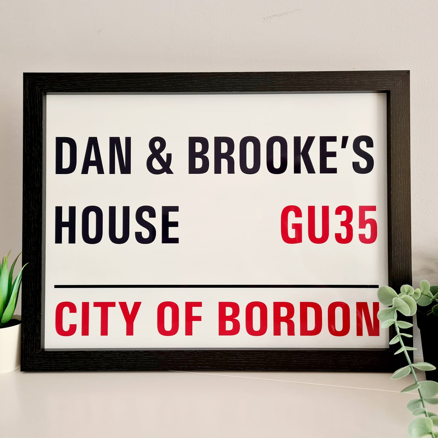 London Style Framed Acrylic Street Sign