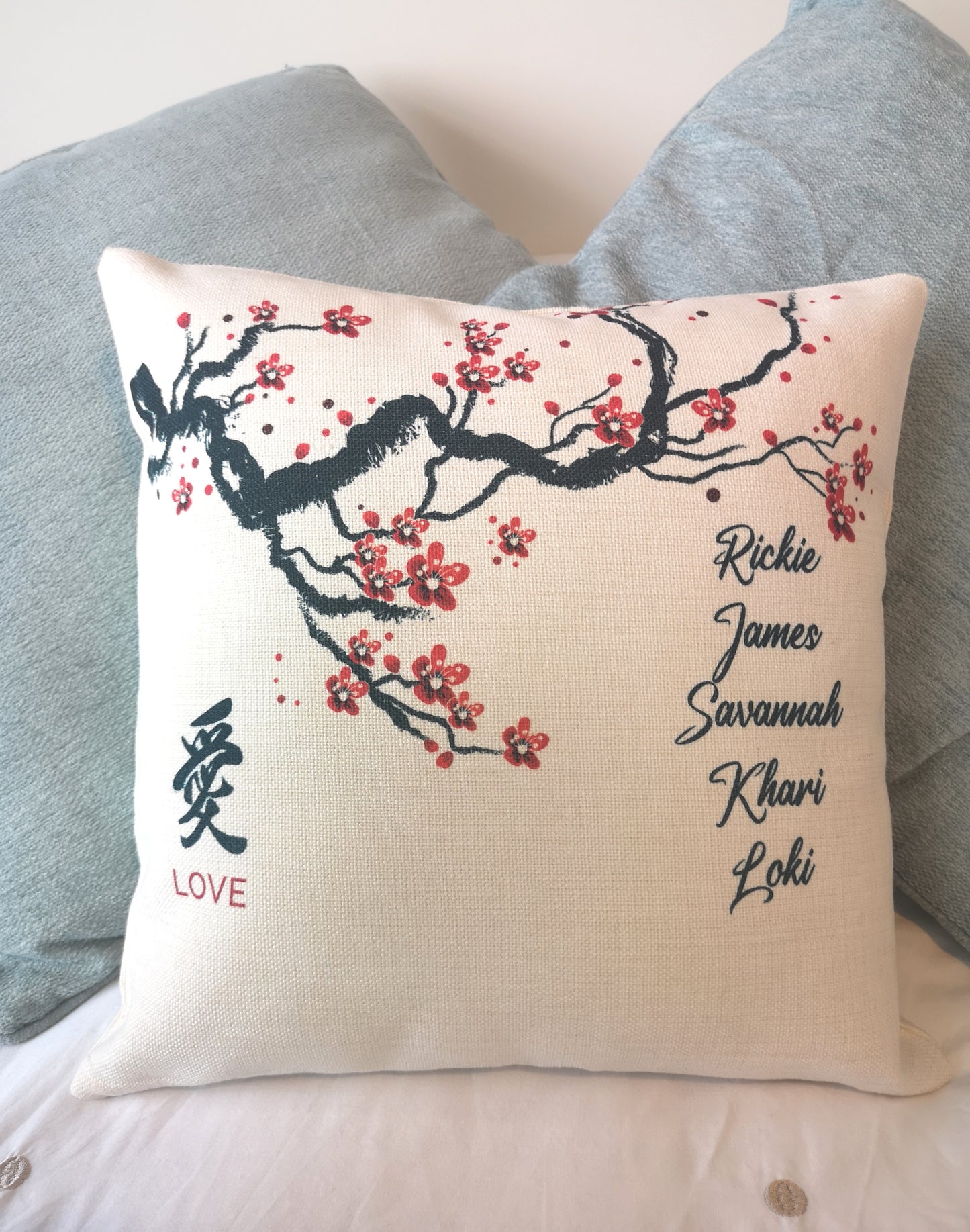 Japanese Style Family Tree Cushion Cover