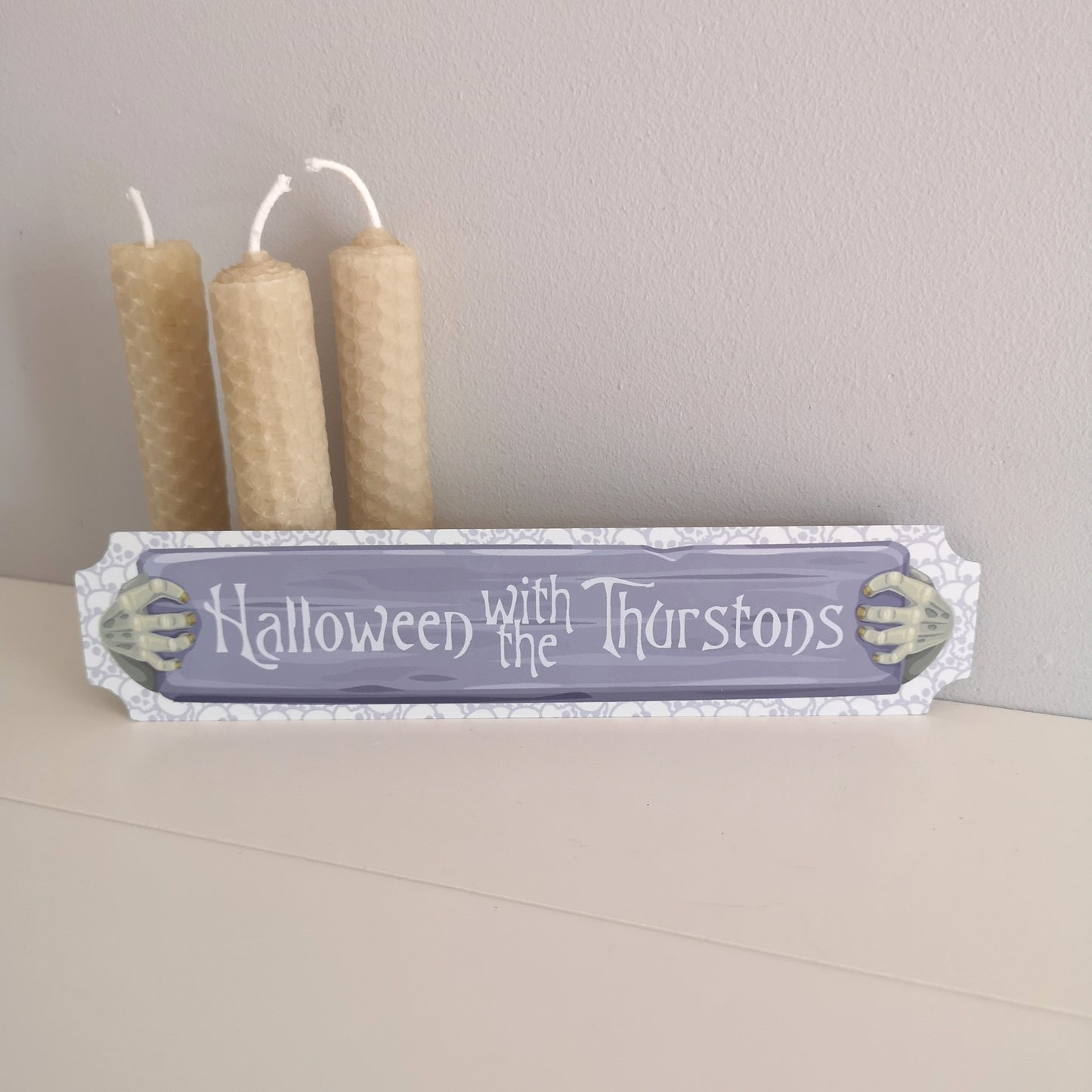 Personalised Monster Hands Halloween Sign