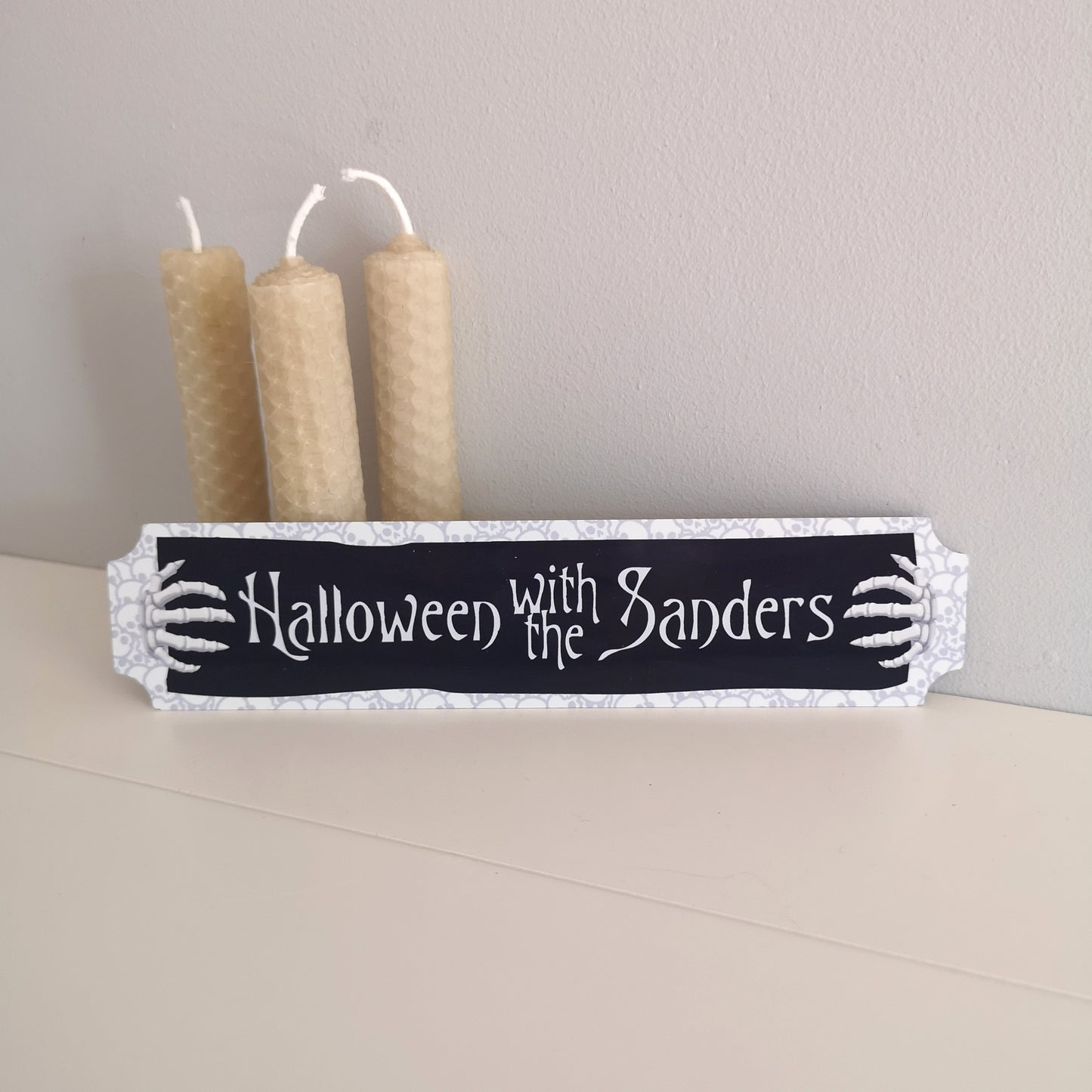 Personalised Monster Hands Halloween Sign