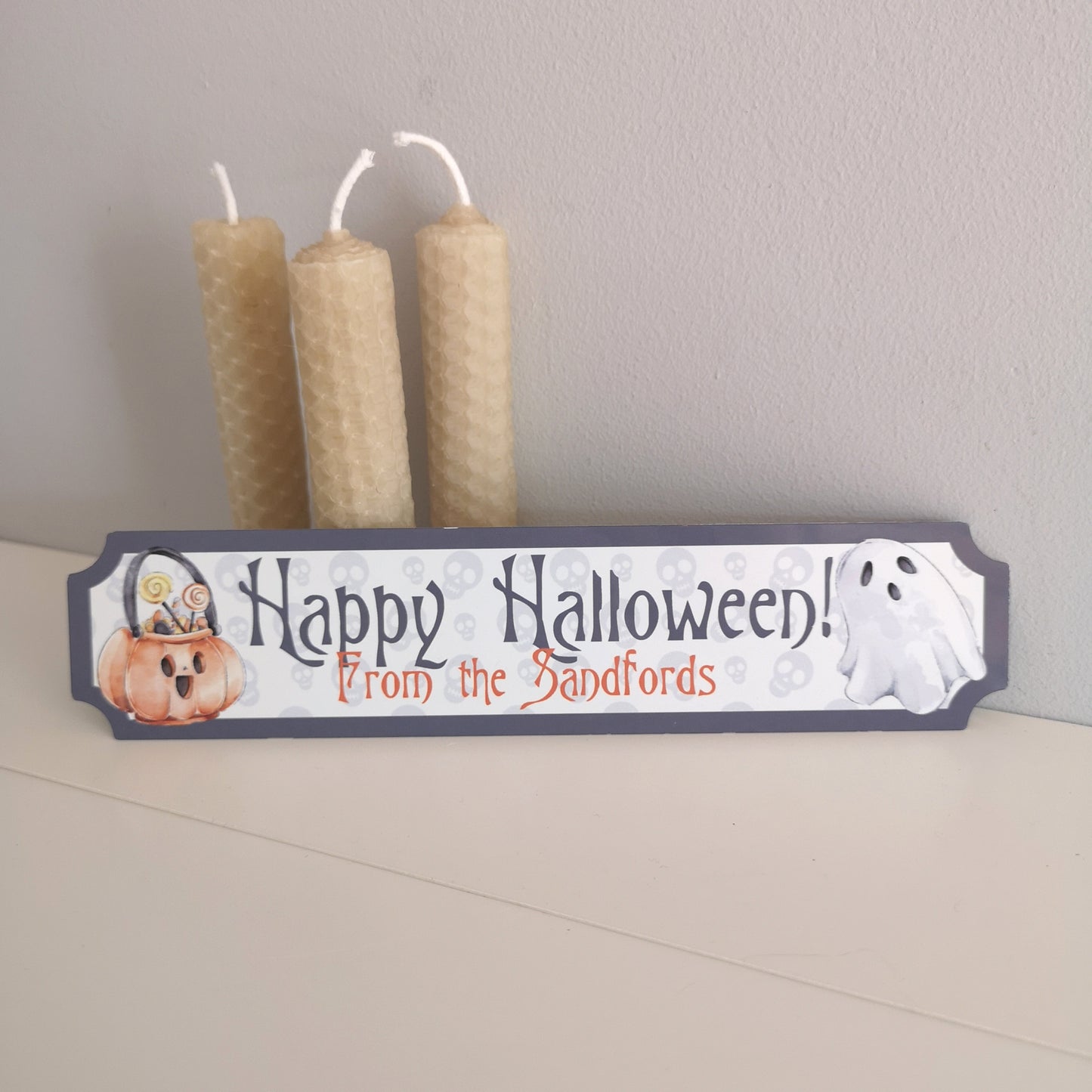 Personalised Happy Halloween Sign