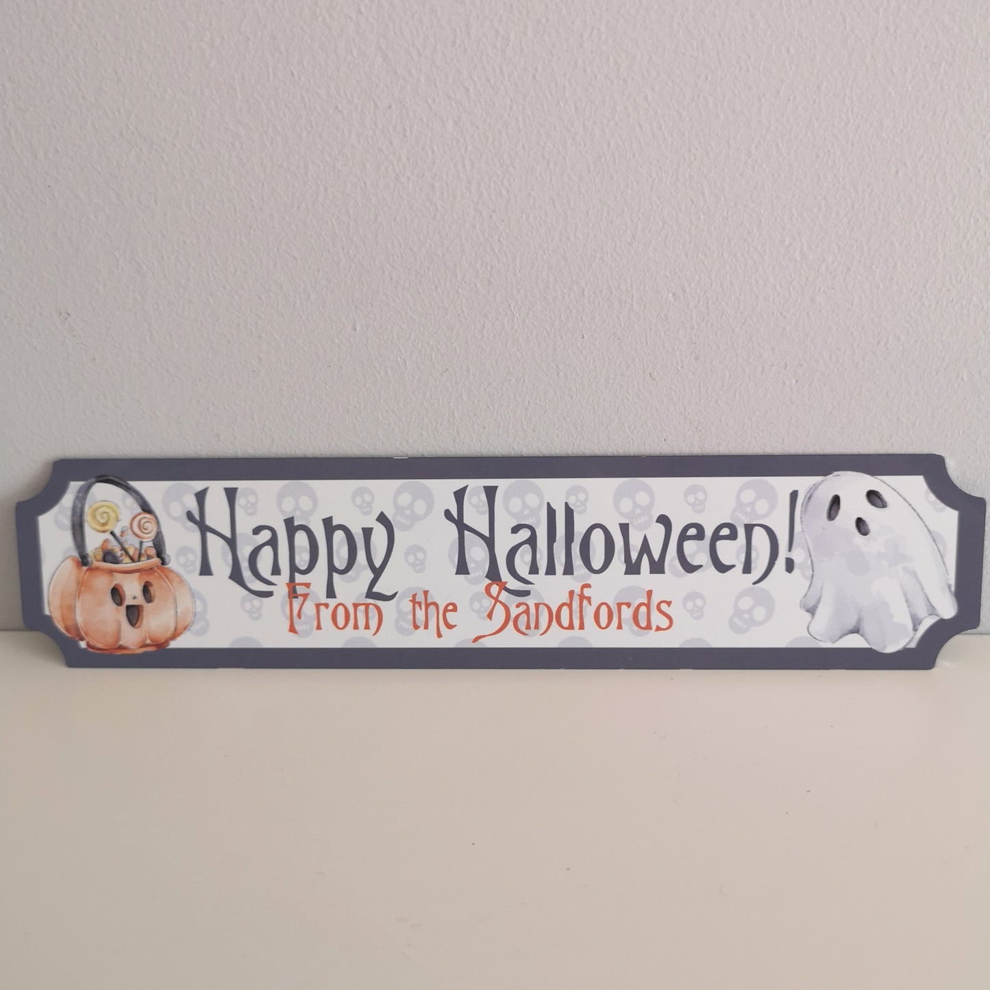 Personalised Happy Halloween Sign