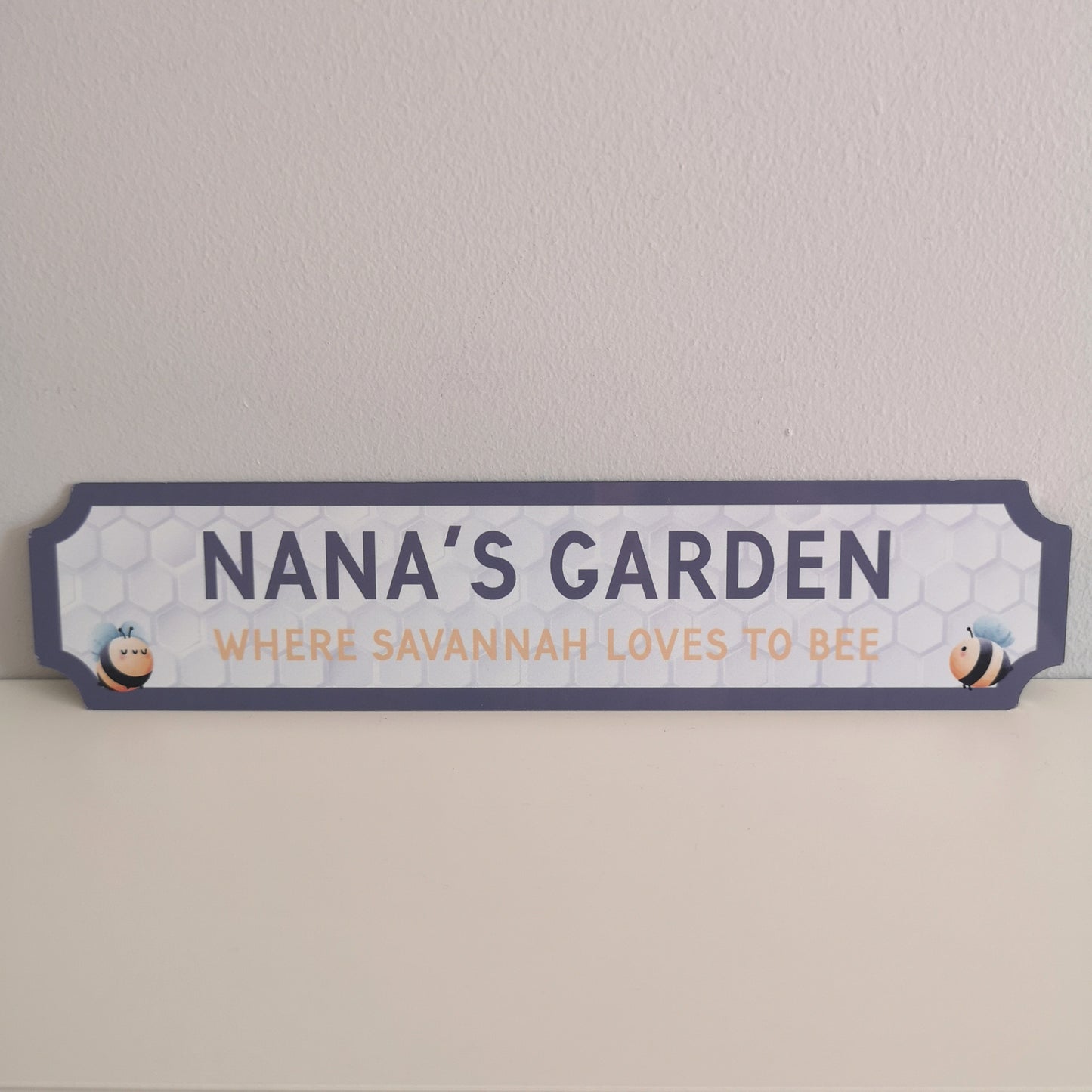 Bee Design Personalised Garden Sign