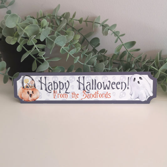 Personalised Happy Halloween Sign