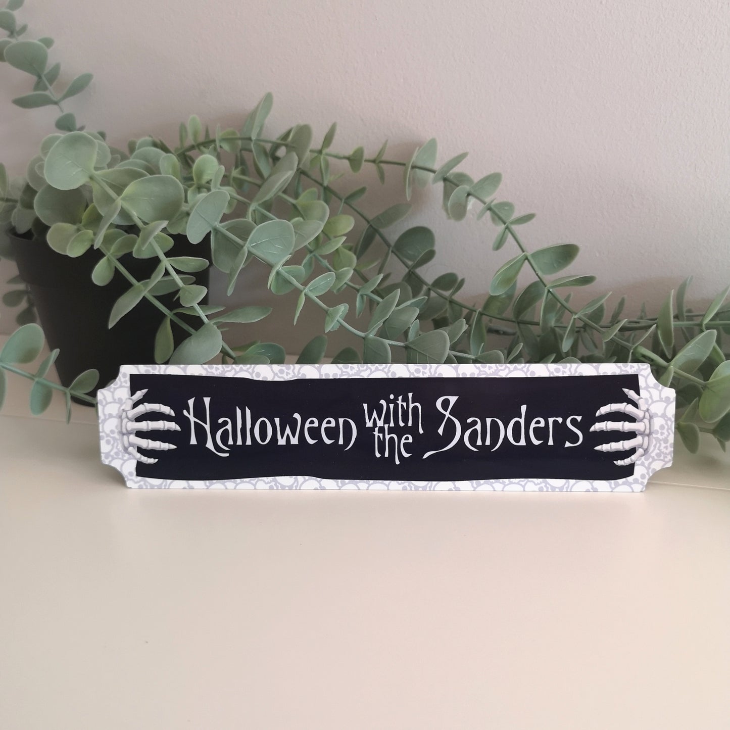 Personalised Monster Hands Halloween Sign