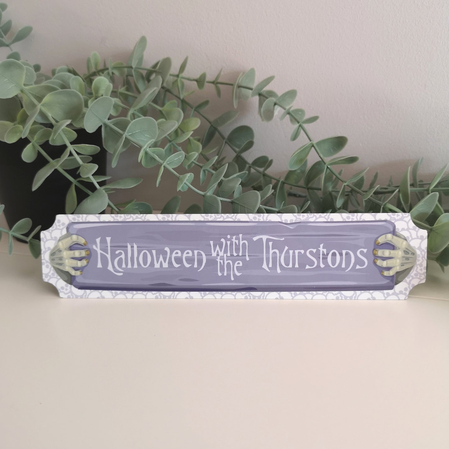 Personalised Monster Hands Halloween Sign