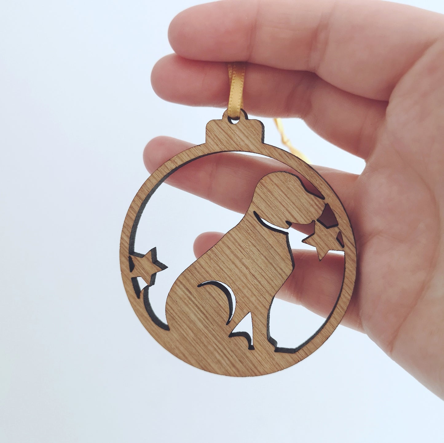 Oak Dog Christmas Tree Decoration