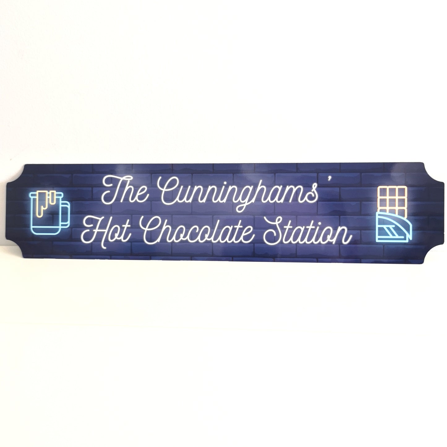 Neon Style Hot Chocolate Station Sign