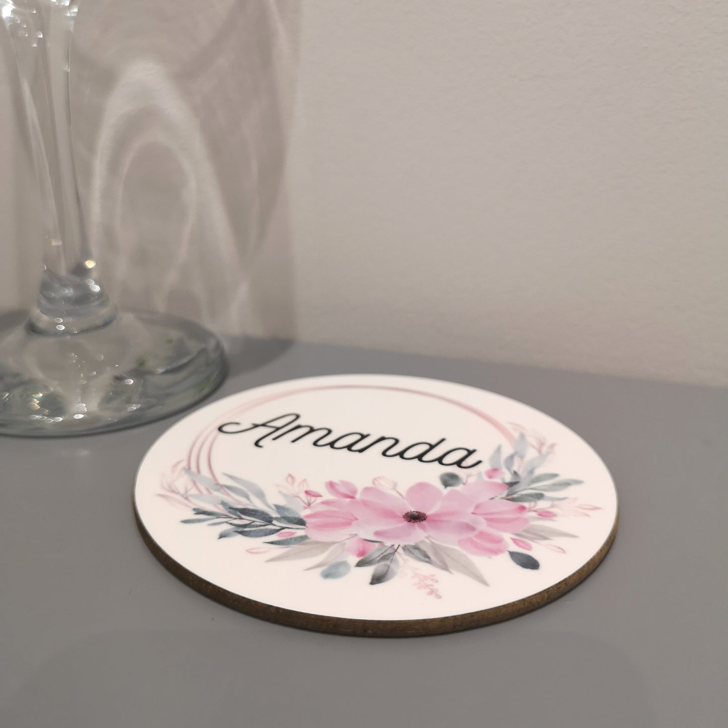 Round Floral Coaster