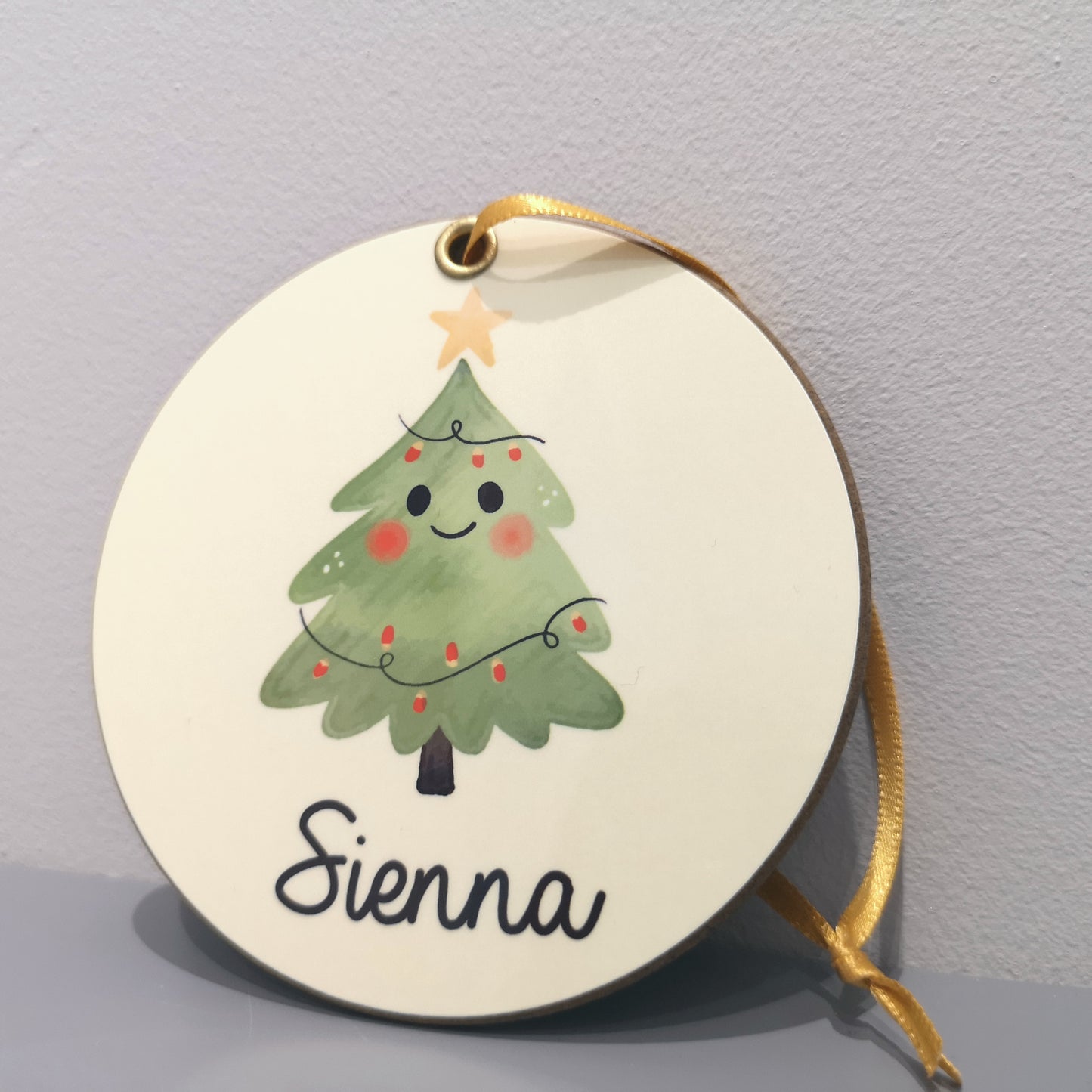 Cute Christmas Tree Personalised Bauble