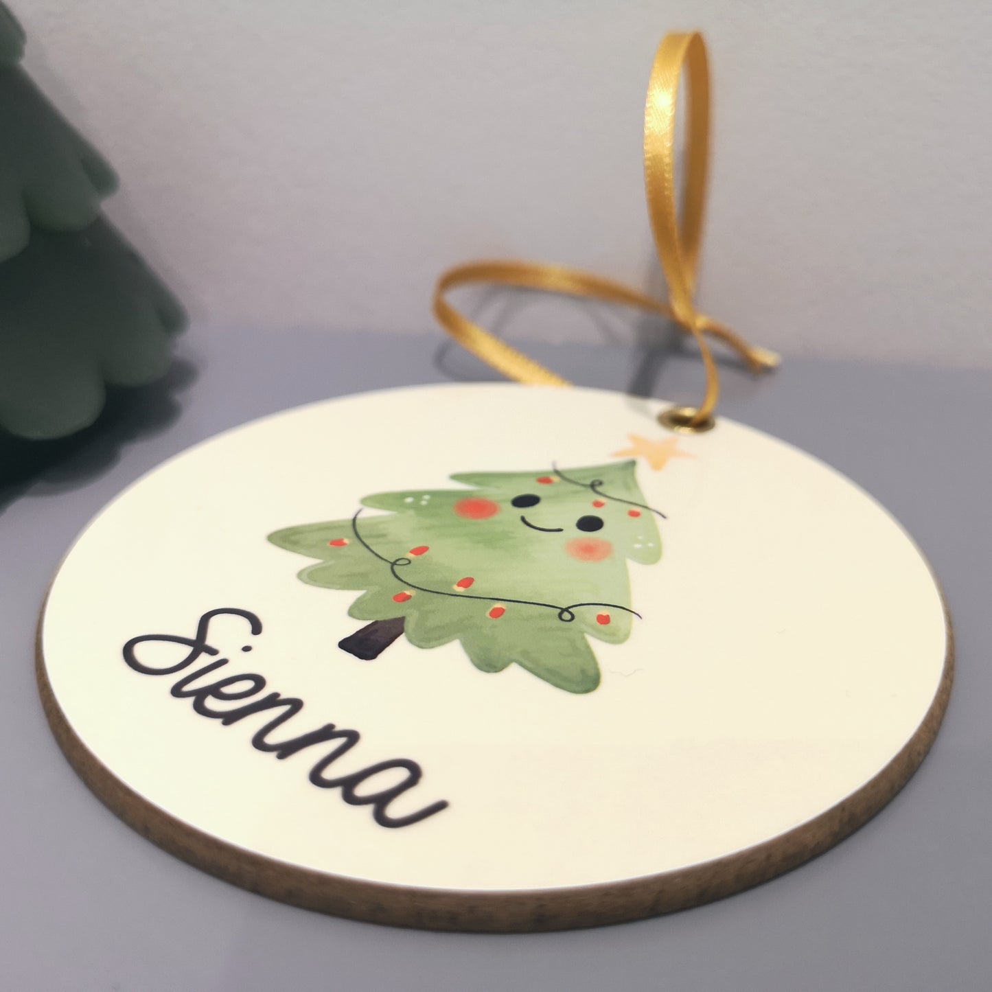 Cute Christmas Tree Personalised Bauble