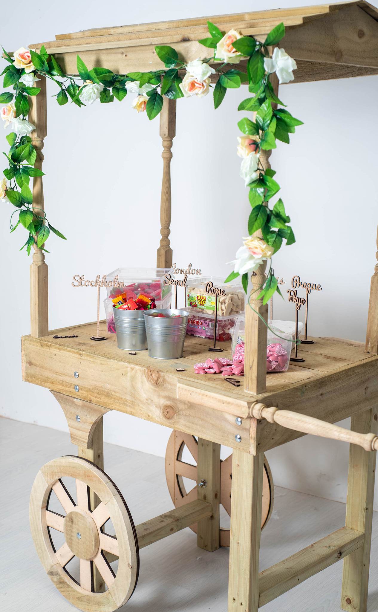 Rustic Style Wooden Sweet Cart - Wedding - Event