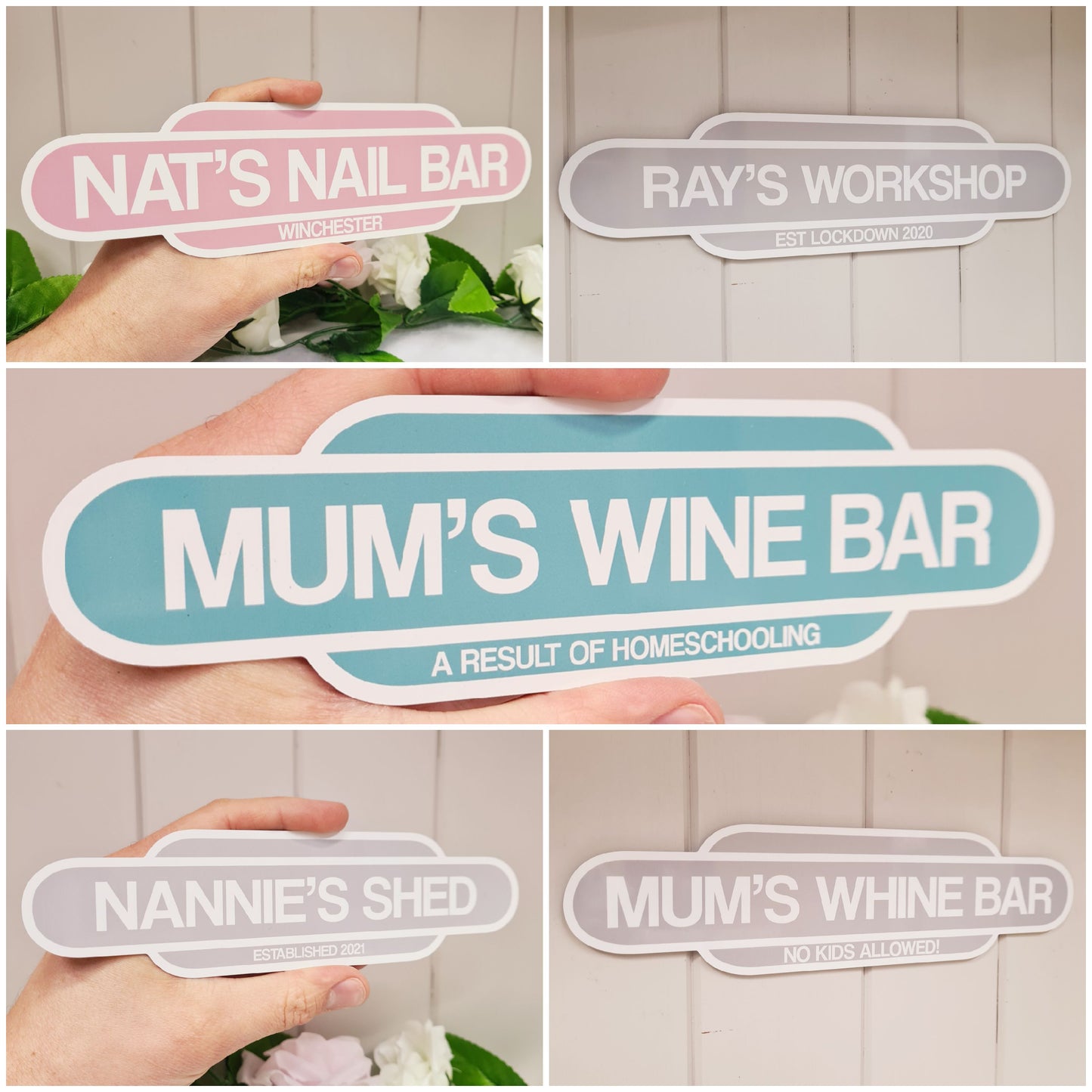 Pastel Train Signs - Made For You Gifts