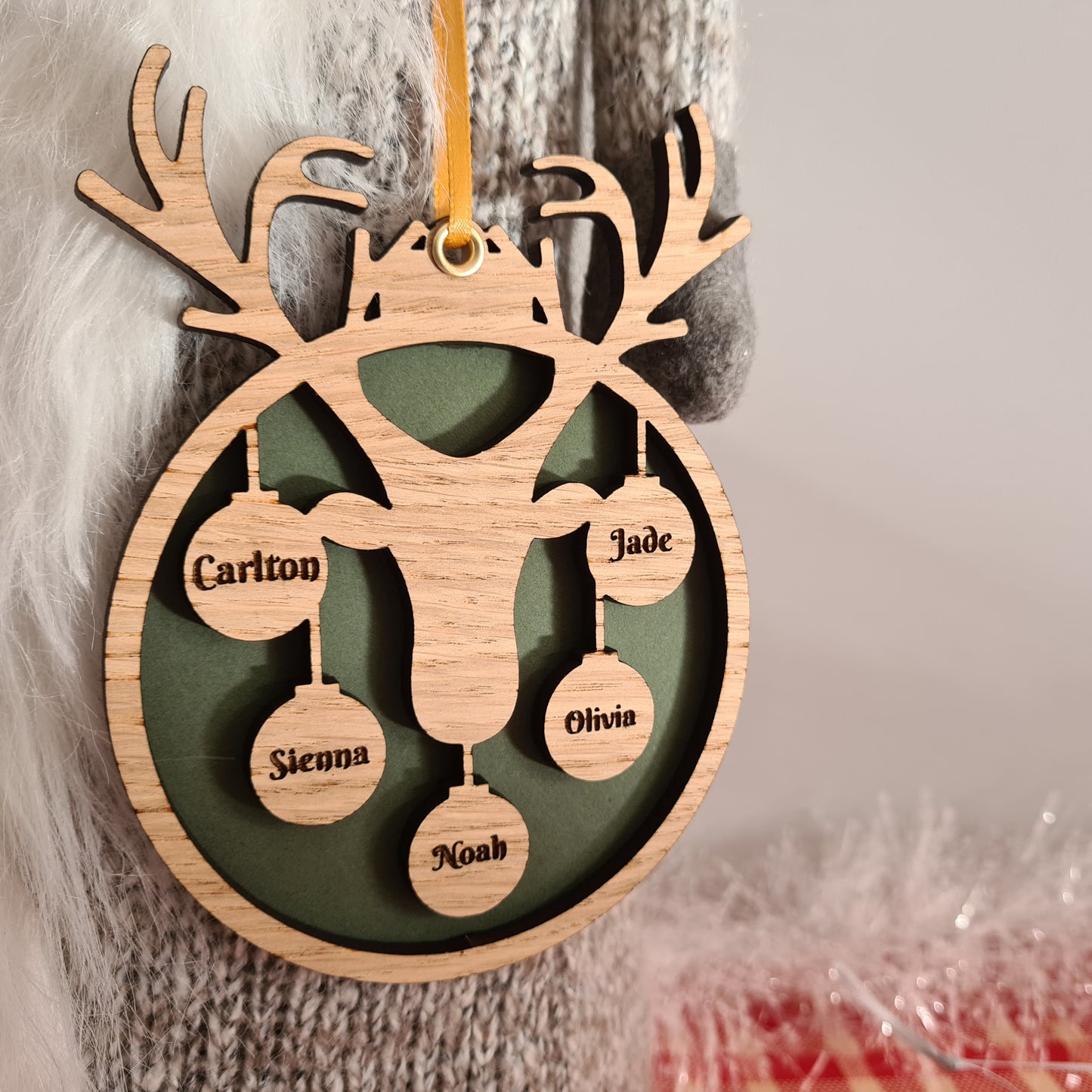 Reindeer Family Bauble