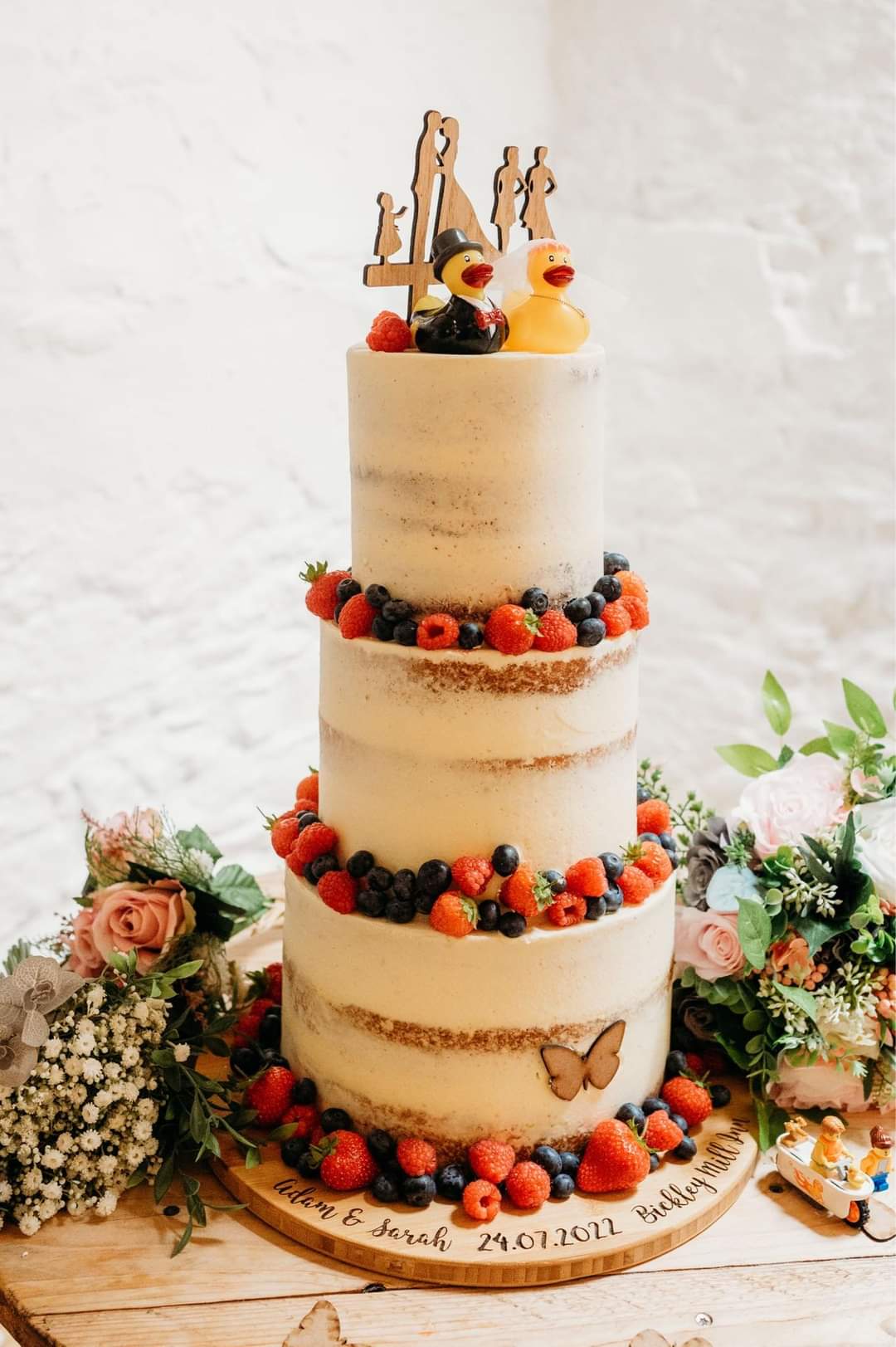 Personalised Bamboo Wedding Cake Board