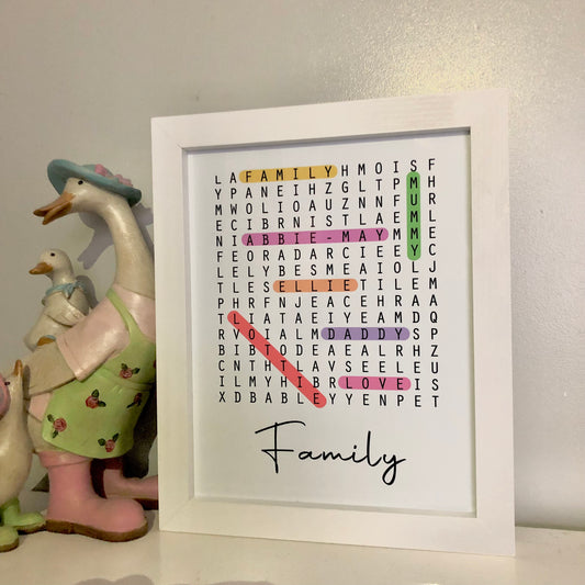 Family Wordsearch Frame