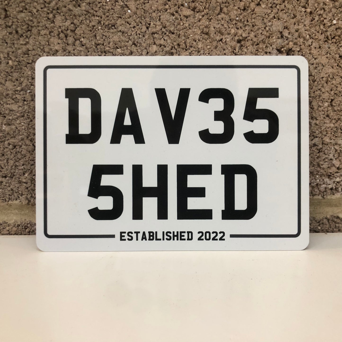 Number Plate Style Sign