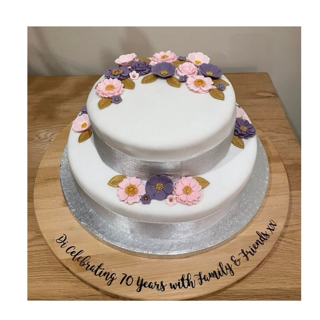 Personalised Bamboo Wedding Cake Board