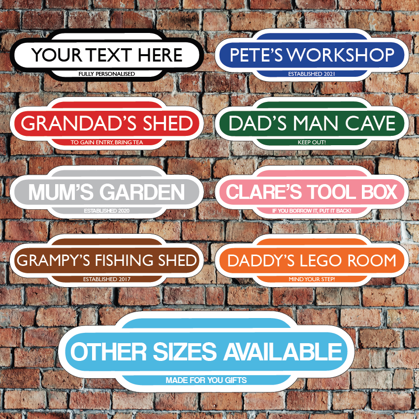 Personalised Train Sign - Made For You Gifts